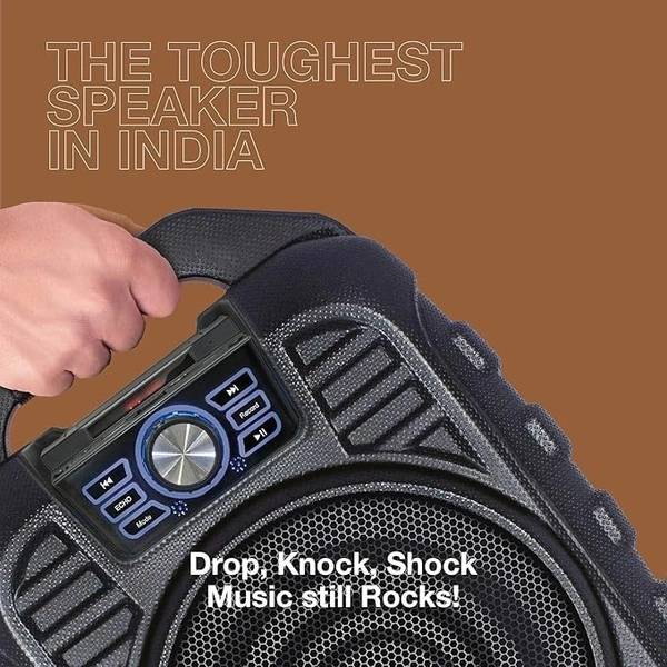 SKU-0305/ SPEAKERS- FINGERS Knockout Rugged 32 Watt Truly Wireless Bluetooth Portable Speaker (Black)