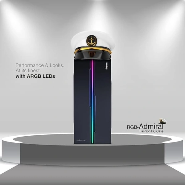SKU-0331/ CABINET- RGB- FINGERS RGB-Admiral Polycarbonate Computer Case - Black