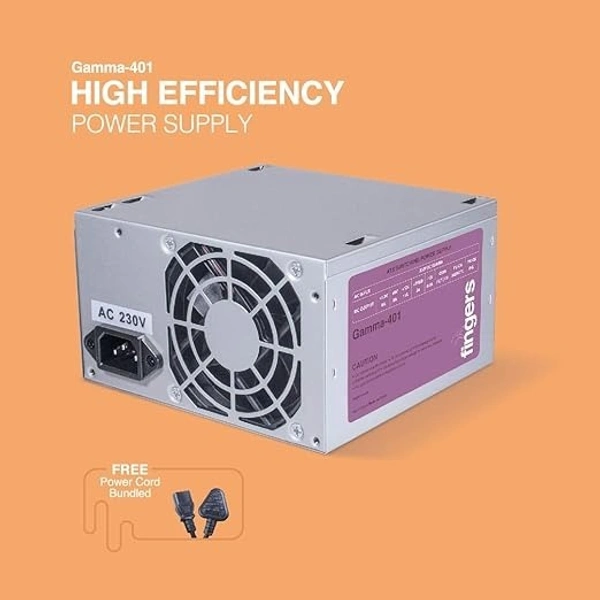 SKU-0340/ SMPS- FINGERS Gamma-401 High Efficiency Power Supply SMPS (250 W Peak Power Delivery | with 8 cm Fan)