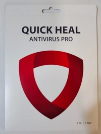 SKU-0133/ ANTIVIRUS- 1YEAR- 1PC- Click to open expanded view Quick Heal | Antivirus Pro | 1 user | 1 Year | AI Based Device Security for Laptop | Email and Browsing Protection (Email Delivery in 1 Hour- No CD)