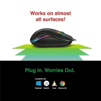 SKU-0171/ MOUSE- WIRED- FINGERS RGB-Breathe Wired Mouse with Advance Optical Technology and Breathing RGB LED Lights (Lightweight and Comfortable | Compatible with Windows®, Mac, Linux