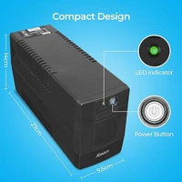 SKU-0177/ UPS- REGULAR- Foxin UPS 600va 360W with LED Indicator, UPS for PC | Laptops | Gaming Computers | WiFi Routers & More | BIS Approved