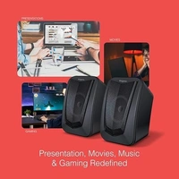 SKU-0276/ SPEAKERS- FINGERS FunBeats USB Multimedia Speaker (6 W 2.0 channel | Volume Controller | Powerful Bass | Black Standard)