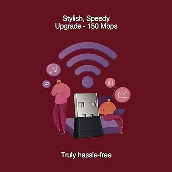 USB WIFI- FINGERS FWF150 Wi-Fi USB Adapter (Nano-sized | High Speed and Wi-Fi compatible with Windows, Linux, and Mac | Speed up to 150 Mbps)