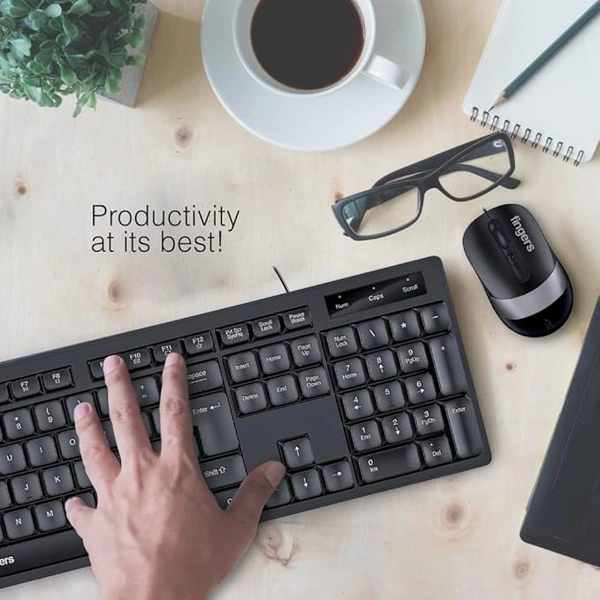 SKU-0321/ COMBO- WIRED- FINGERS Cheesy Combo Wired Keyboard and Mouse Set