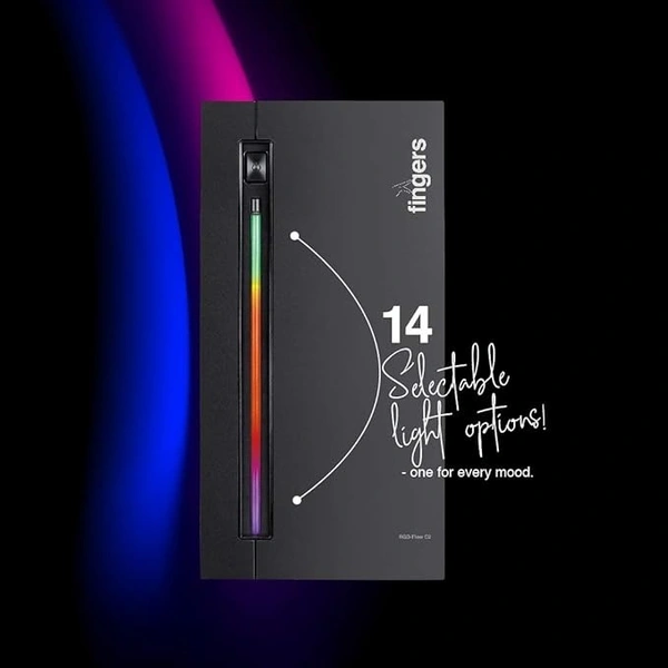 SKU-0330/ CABINET- RGB- Fingers RGB-Flow India's First Micro ATX PC C2 Fashion Computer Case Cabinet with ARGB LEDs