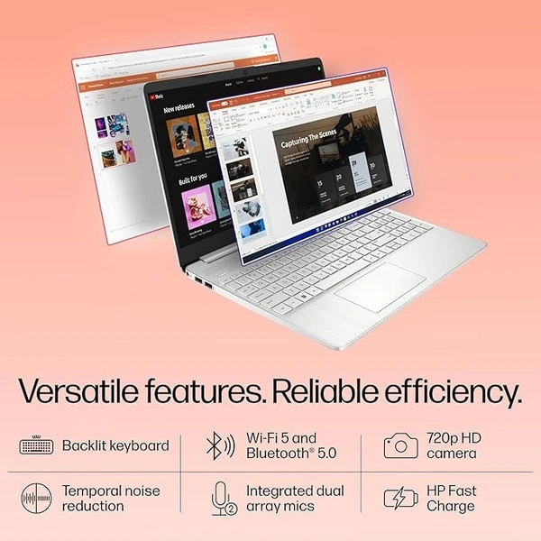 SKU-0047/ CORE I5- 12TH GEN- HP Laptop 15s, 12th Gen Intel Core i5-1235U, 15.6-inch (39.6 cm), FHD, 16GB DDR4, 512GB SSD, Intel Iris Xe Graphics, Backlit KB,MSO,Thin & Light, Dual Speakers (Win 11, Silver, 1.69 kg), fq5330TU