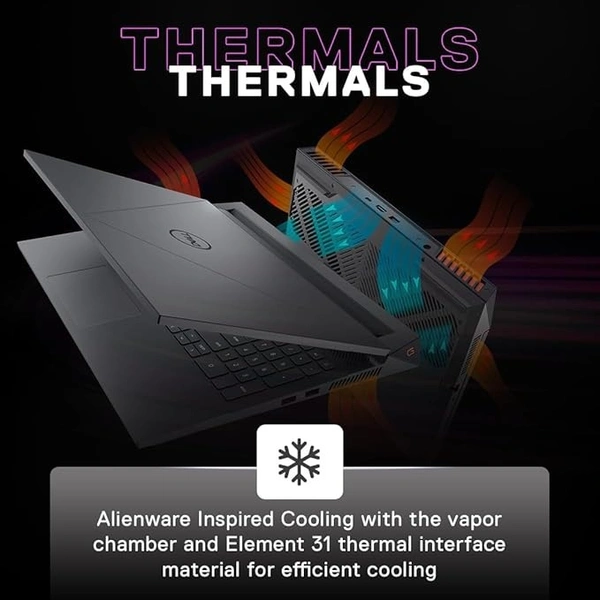 CORE I5- 13TH GEN- Dell Gaming G15-5530 13th Gen Laptop, Intel i5-13450HX/16GB/512GB SSD/NVIDIA RTX 3050 (6GB GDDR6)/15.6" (39.62cm) FHD 120Hz 250 nits/Win 11+MSO'21/Backlit Keyboard 4-Zone RGB/Dark Shadow Gray/2.65kg
