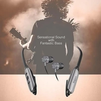 SKU-0079/ NECKBANDS- FINGERS Gig2 Wireless in-Ear Bluetooth Neckband Earphones with 50-hour Playtime, Built-in Mic with Surround Noise Cancellation SNC™ Technology, Dual Pairing, Made in India (Rich Grey)