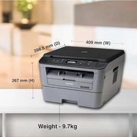 SKU-0099/ LASERJET- Brother DCP-L2520D Automatic Duplex Laser Printer with 30 Pages Per Minute Print Speed, Multifunction (Print Scan Copy), 2 in 1 (ID) Copy Button, LCD Display, 32 MB Memory, 250 Sheet Paper Tray, USB