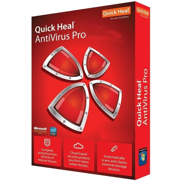 SKU-0134/ ANTIVIRUS- MULTIUSER- 1YEAR- 2PC- Quick Heal Antivirus Pro Latest Version - 2 PCs, 1 Year | AI Based Device Security for Laptop | Email and Browsing Protection