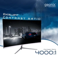 SKU-0150/ SIZE- 32" - Geonix Argon 32 Inch LED Curved Monitor 80.01 CM(32''),75Hz Refresh Rate,4000:1 Contrast Ratio,Max. Res. 1920X1080(16:9),4.5ms Response Time, 16.7M(8Bit) Display Color with 2X2W built In Speaker,White