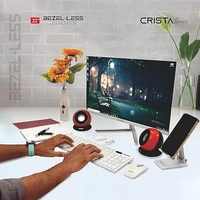 SKU-0203/ SIZE- 22"- Zebion FHD Led Frameless Monitor Crista Series, IPS Panel, 1920x1080 Pixel with Max Resolution, HDMI, VGA, Wall Mountable, Fast Response Time, 3 Year Warranty (22-Inch, 75Hz)