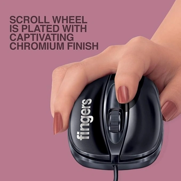 SKU-0322/ COMBO- WIRED- FINGERS Velvet C4 Wired Slim Keyboard and Mouse Set