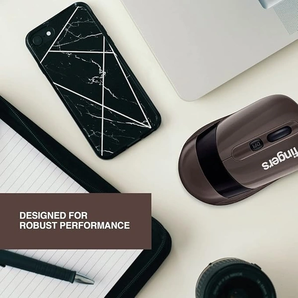 SKU-0327/ MOUSE- WIRELESS- FINGERS AeroGrip Wireless Mouse with 2.4 GHz USB Receiver (Compatible with Windows, Mac & Linux | Ambidextrous)