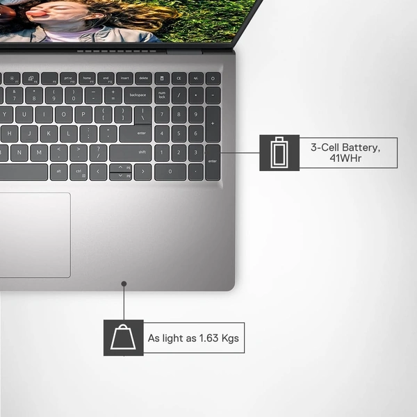 SKU-0031/ CORE I3- 12TH GEN- DELL INSPIRON 3520- Intel Core i3-1215U Processor, 8GB, 512GB, 15.6" (39.62cm) FHD Display, Win 11 + MSO'21, 15 Month McAfee Antivirus, Silver, Thin & Light-1.65kg