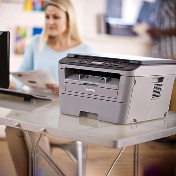 SKU-0099/ LASERJET- Brother DCP-L2520D Automatic Duplex Laser Printer with 30 Pages Per Minute Print Speed, Multifunction (Print Scan Copy), 2 in 1 (ID) Copy Button, LCD Display, 32 MB Memory, 250 Sheet Paper Tray, USB