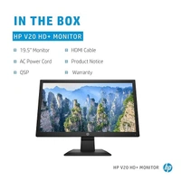 SKU-0148/ SIZE- 20"- HP V20 19.5 inch(49.53 cm) Monitor HD+1600 x 900 Pixels Anti-Glare; Low Blue Light Mode, HDMI; VGA, 5ms Response time,VESA Mount, 2.81kg (1H848AA)