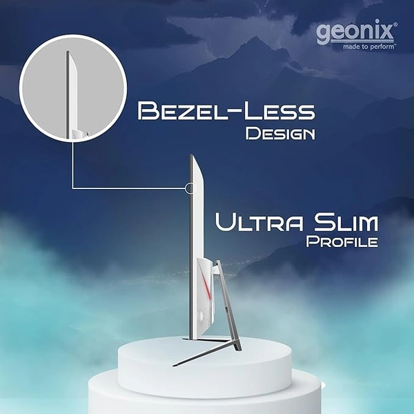 SKU-0150/ SIZE- 32" - Geonix Argon 32 Inch LED Curved Monitor 80.01 CM(32''),75Hz Refresh Rate,4000:1 Contrast Ratio,Max. Res. 1920X1080(16:9),4.5ms Response Time, 16.7M(8Bit) Display Color with 2X2W built In Speaker,White