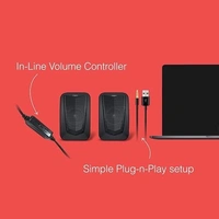 SKU-0276/ SPEAKERS- FINGERS FunBeats USB Multimedia Speaker (6 W 2.0 channel | Volume Controller | Powerful Bass | Black Standard)