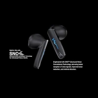 SKU-0313/ EARBUDS- FINGERS Tuxedo TWS Earbuds with 32-Hour Playtime, Fast Charging, 13mm Neodymium Drivers, Surround Noise Cancellation (SNC Technology) Built-in Mic, IPX4 Sweat Resistant, Voice Assistant (Luxe Black)
