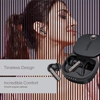 SKU-0314/ EARBUDS- FINGERS Mesmeric TWS Earbuds Immersive Sound with 10 mm Deep bass Drivers, 60 Hours Playtime, Built-in Quad Mics, SNC™ Technology, Quick Charge Type-C Fast Charging (Gun Metal + Black)
