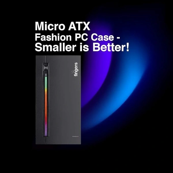 SKU-0330/ CABINET- RGB- Fingers RGB-Flow India's First Micro ATX PC C2 Fashion Computer Case Cabinet with ARGB LEDs