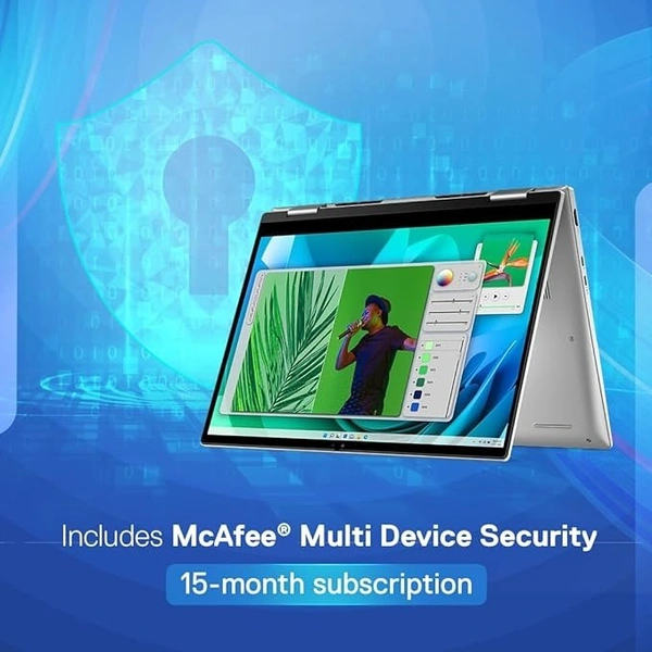 SKU-0090/ CORE I3- 13TH GEN- Dell Inspiron 7430 2in1 Laptop, Intel Core i3-1315U Proc, 8GB, 512GB SSD, 14.0" (35.56cm) FHD+ Touch, Active Pen, Win 11 + MSO'21, 15 Months McAfee, Backlit KB + FPR, Silver, 1.58kg -