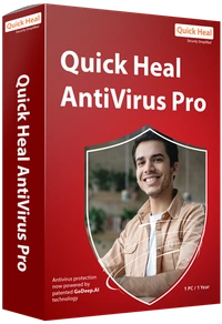 SKU-0134/ ANTIVIRUS- MULTIUSER- 1YEAR- 2PC- Quick Heal Antivirus Pro Latest Version - 2 PCs, 1 Year | AI Based Device Security for Laptop | Email and Browsing Protection
