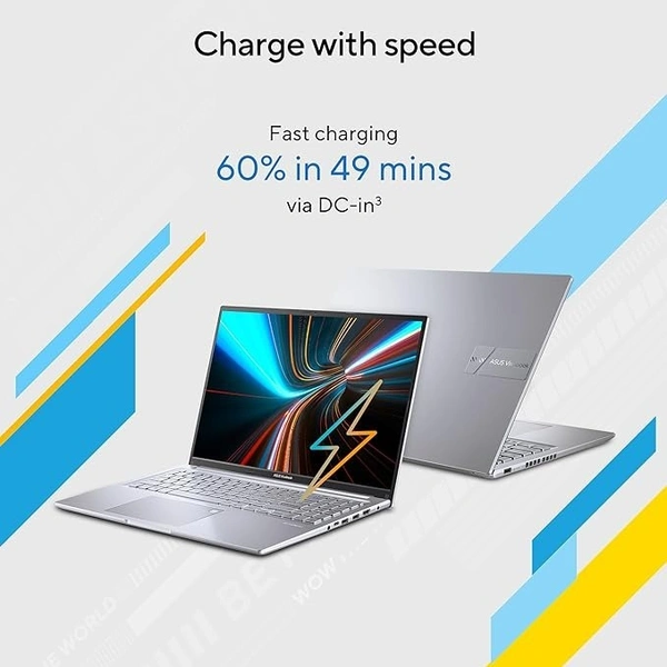 SKU-0291/ CORE I7- 12TH GEN- ASUS Vivobook 16, 16" (40.64cm)WUXGA 16:10 60 Hz, Intel Core i7-12700H, Thin & Light Laptop (16GB DDR4/512GB SSD/Intel Iris Xe Graphics/Win 11/Office 2021/Transparent Silver/1.88 Kg), X1605ZAC-MB741WS