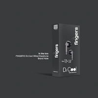 SKU-0307/ EARSET- FINGERS Dr. Cool Wired Earphones (Ear-shaped Dual Tone Earbuds | Golden L Pin Connector)- 1 Year Warrenty