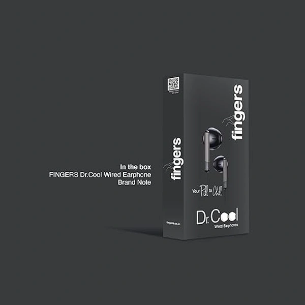 SKU-0307/ EARSET- FINGERS Dr. Cool Wired Earphones (Ear-shaped Dual Tone Earbuds | Golden L Pin Connector)- 1 Year Warrenty