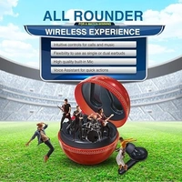 SKU-0315/ EARBUDS- FINGERS Yorker Bluetooth Truly Wireless in Ear Earbuds with Mic (Cricket Themed | Snc Technology | 17.5 Hrs Power Playback | Fast Charging Type-C | Sweat Proof | Voice Assistant Support, Piano White)