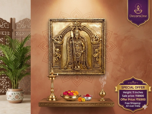 DecorsOne Brass Swamimalai Murugan Idol 11.5"