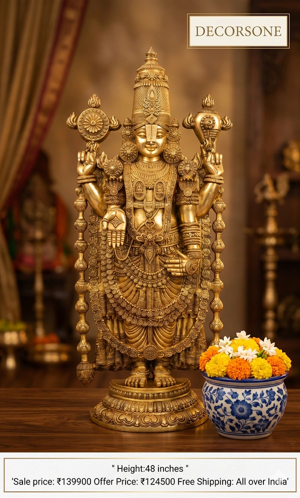 DecorsOne Brass Balaji Idol 48"