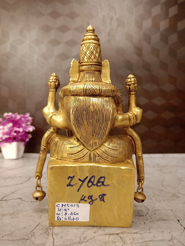 DecorsOne Brass idol of Goddess Padmavathi 9"