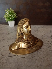 Brass AdiYogi With Golden Antique Finish idol
