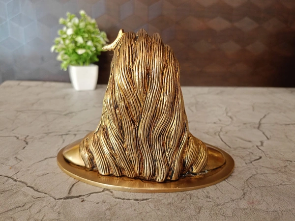 Brass AdiYogi With Golden Antique Finish idol