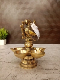 DecorsOne Brass Annam Five Face Diya For Pooja 6″