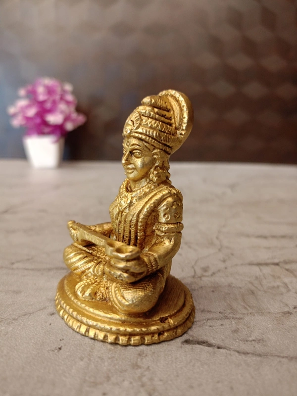 Brass Annapoorani Small Statue For Pooja / Abundance and Nourishment