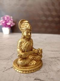 Brass Annapoorani Small Statue For Pooja / Abundance and Nourishment