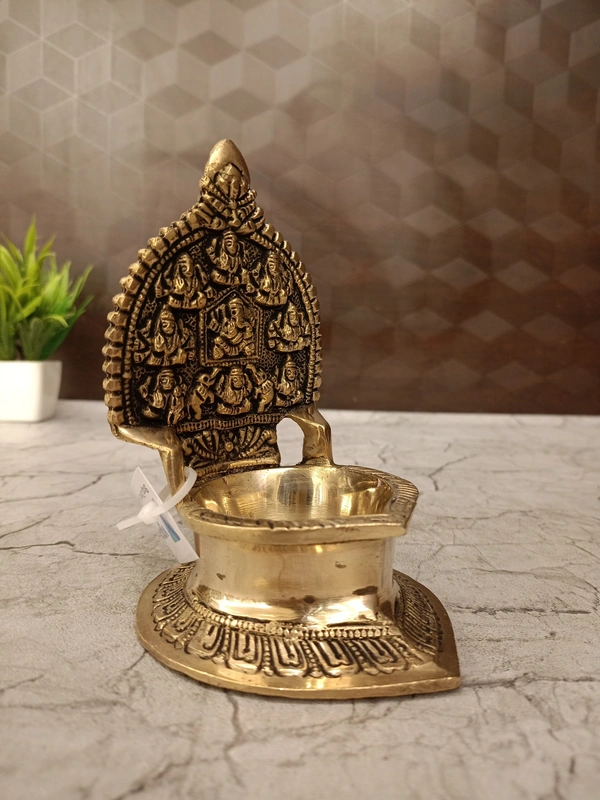 DecorsOne Brass Gajalakshmi Diya Big- 7″