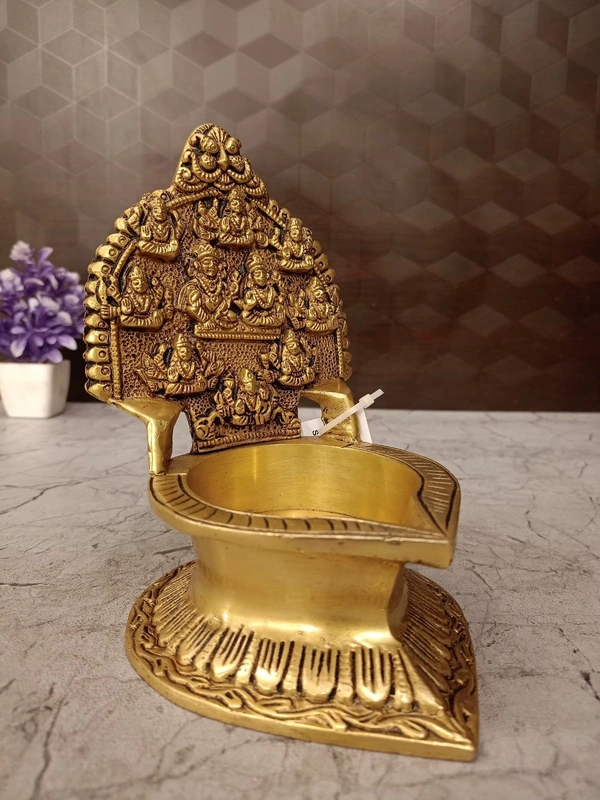 DecorsOne Brass Ashtalakshmi Diya 7''