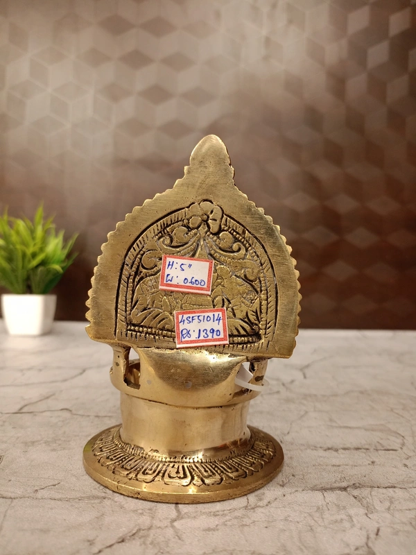 DecorsOne Brass Gajalakshmi Diya Big- 7″
