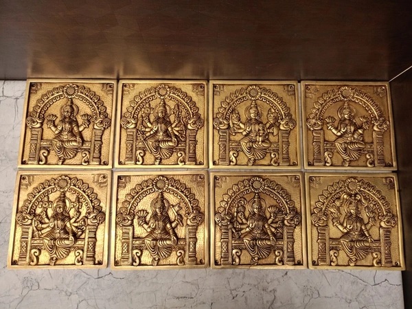 Brass Ashtalakshmi Door Panel