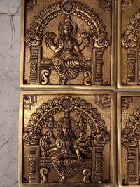Brass Ashtalakshmi Door Panel