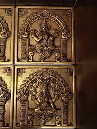 Brass Ashtalakshmi Door Panel