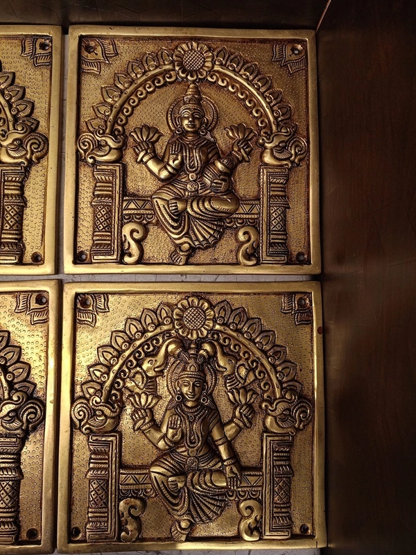 Brass Ashtalakshmi Door Panel