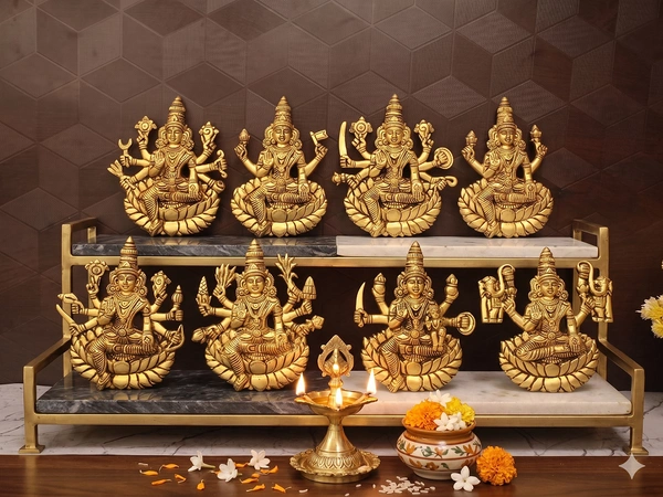 DecorsOne Brass Ashtalakshmi Wall Mount 5.5"