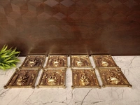 DecorsOne Brass Super Fine Ashtalakshmi Plate Wall Mount 4"